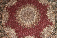 最高級ペルシャ絨毯丸い形タブリーズマヒデザイン29888