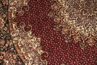 最高級ペルシャ絨毯丸い形タブリーズマヒデザイン29888