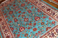 手織りペルシャ絨毯とても綺麗なブルーマシャード産地21180