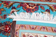 手織りペルシャ絨毯とても綺麗なブルーマシャード産地21180