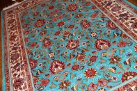 手織りペルシャ絨毯とても綺麗なブルーマシャード産地21180