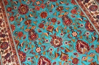 手織りペルシャ絨毯とても綺麗なブルーマシャード産地21180