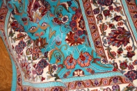 手織りペルシャ絨毯とても綺麗なブルーマシャード産地21180