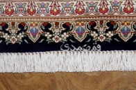 て作り玄関マットのシルクペルシャ絨毯メダリオン56051