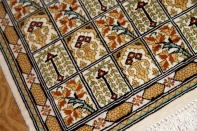 ミニシルク手織りペルシャカーペット47003