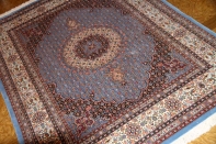 スカイブルームッド産地手織りペルシャ絨毯ラグサイズ966400