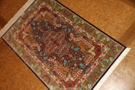 シルクの玄関マットカラフルなペルシャ絨毯56094