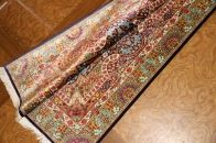 シルクの玄関マットカラフルなペルシャ絨毯56094