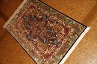 シルクの玄関マットカラフルなペルシャ絨毯56094