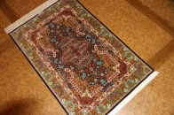 シルクの玄関マットカラフルなペルシャ絨毯56094