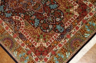 シルクの玄関マットカラフルなペルシャ絨毯56094