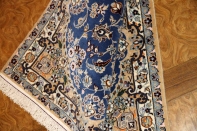 あこがれの色彩ナインブルー玄関マット手織りペルシャ絨毯21186