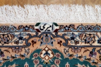 エメラルドグリーン高級ペルシャナイン玄関マット21191