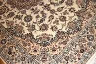 リビングペルシャ絨毯手織りナイン産地メダリオン59032