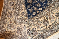 憧れのナインブルー正方形リビングペルシャ絨毯286000