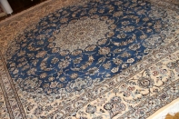 あこがれのナインブルー正方形リビングペルシャ絨毯286000