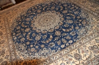 憧れのナインブルー正方形リビングペルシャ絨毯286000