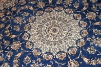 憧れのナインブルー正方形リビングペルシャ絨毯286000