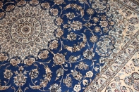 憧れのナインブルー正方形リビングペルシャ絨毯286000