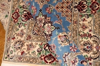 高級手織りペルシャじゅうたんイラン製ナインブルー211700