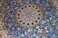 ナインブルーとても綺麗な色彩ペルシャ手織り絨毯21127