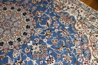 ナインブルーとても綺麗な色彩ペルシャ手織り絨毯21127