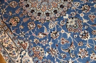 ナインブルーとても綺麗な色彩ペルシャ手織り絨毯21127