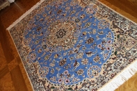 ナインブルー憧れの色彩ペルシャ玄関絨毯21192