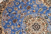 ナインブルー憧れの色彩ペルシャ玄関絨毯21192