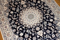 シックなセンターラグ高級ナインハビビヤン77799