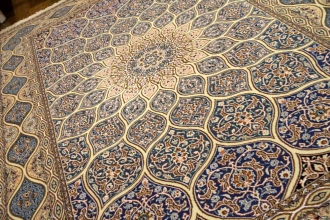 高級ペルシャ絨毯ナインゴンバディーペルシャブルー2415441