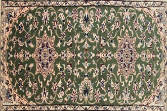 あがりかまち手織りペルシャ絨毯ナイン産36582