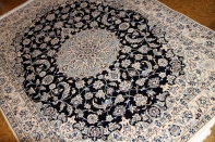 ペルシャ絨毯ナイン、おしゃれなセンターラグ34435