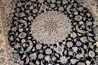 ペルシャ絨毯ナイン、おしゃれなセンターラグ34435