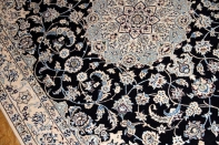 ペルシャ絨毯ナイン、おしゃれなセンターラグ34435