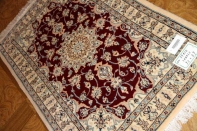 手織りペルシャ絨毯ナイン産玄関マット99410