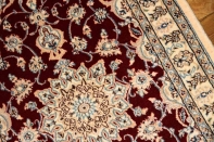 手織りペルシャ絨毯ナイン産玄関マット99410