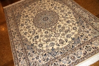 ペルシャ絨毯のナインセンターラグ明るいベージュ色59017