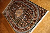 とてもユニークな色彩手織りシルクの玄関マット56021