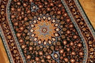 とてもユニークな色彩手織りシルクの玄関マット56021