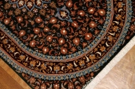 とてもユニークな色彩手織りシルクの玄関マット56021