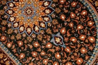 とてもユニークな色彩手織りシルクの玄関マット56021