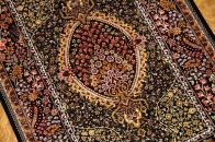 逸品のペルシャ絨毯シルクの玄関マットサイズ56034