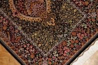 逸品のペルシャ絨毯シルクの玄関マットサイズ56034