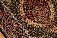 逸品のペルシャ絨毯シルクの玄関マットサイズ56034