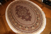高級手織りペルシャ絨毯タブリーズ楕円形29908