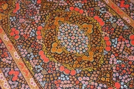 バラの絨毯カラフル高級手織りシルクラグ50095