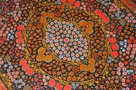 バラの絨毯カラフル高級手織りシルクラグ50095