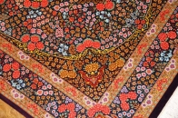 バラの絨毯カラフル高級手織りシルクラグ50095