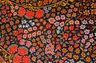 バラの絨毯カラフル高級手織りシルクラグ50095